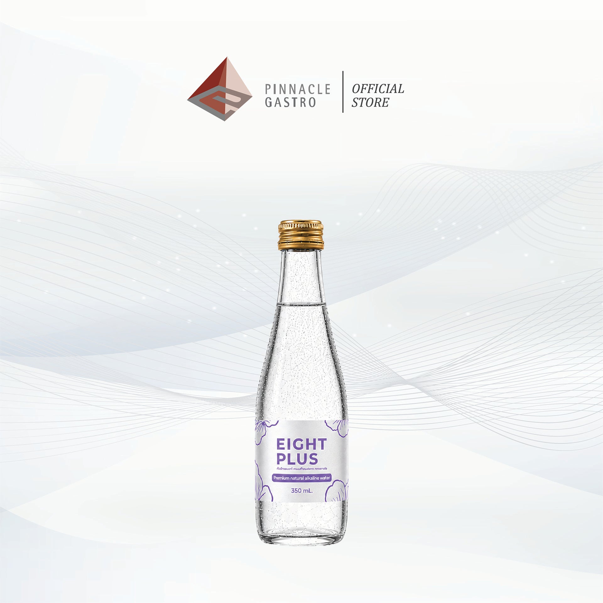 EIGHT PLUS Natural Spring Water Sparkling 350ml.